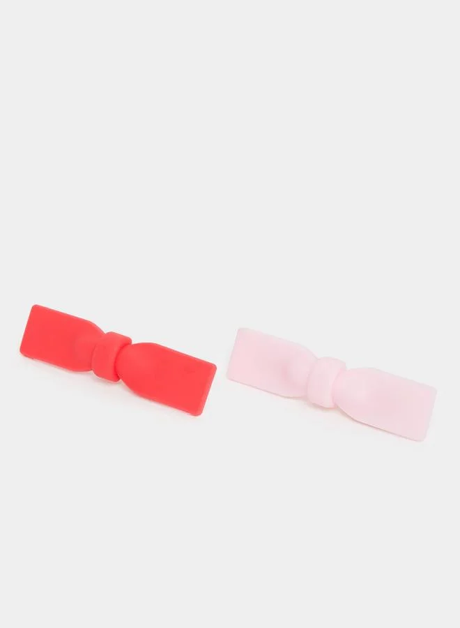 ستايلي مجموعة من 2 مشابك شعر كاجوال